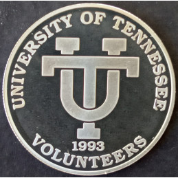 1993 1 Oz Continental Coin University of Tennessee Volunteers Reverse