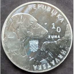 2021 1 Oz Croatia 10 Kuna Dalmatian Obverse
