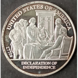 1 Oz Danbury Mint Historical Decades 1770 Obverse