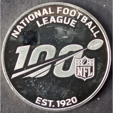 2019 1 Oz Danbury Mint NFL 100th Anniversary Obverse