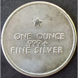 1973 1 Oz Draper Mint Swiss of America Text Star Reverse Reverse