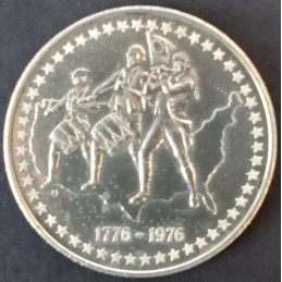 1976 1 Oz Draper Mint Second Centennial Type 2 Obverse