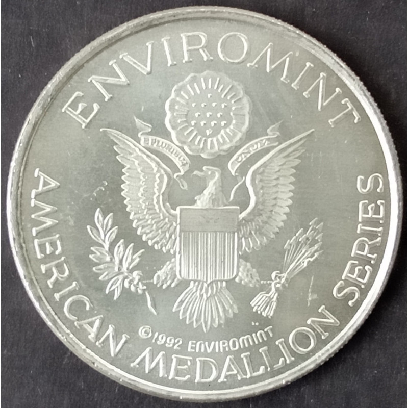 1992 1 Oz Enviromint Indian Chief Reverse