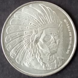 1992 1 Oz Enviromint Indian Chief Obverse