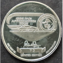 1992 1 Oz Enviromint Richard Petty Fan Appreciation Tour Reverse