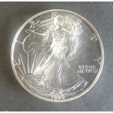 1990 1 Oz American Silver Eagle Obverse