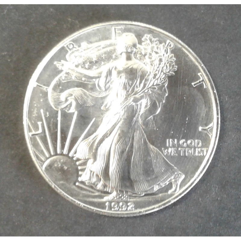 1992 1 Oz American Silver Eagle Obverse