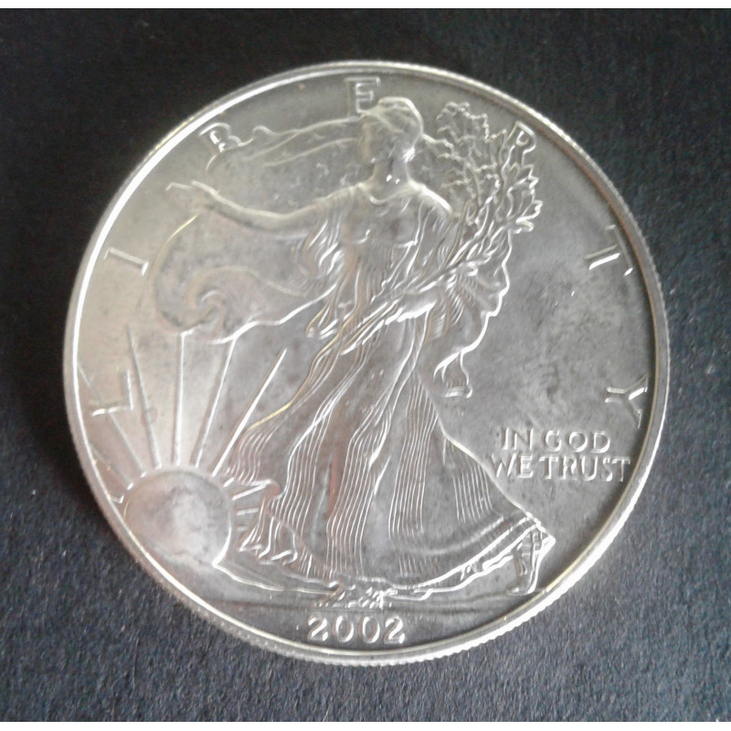 2002 1 Oz American Silver Eagle Obverse