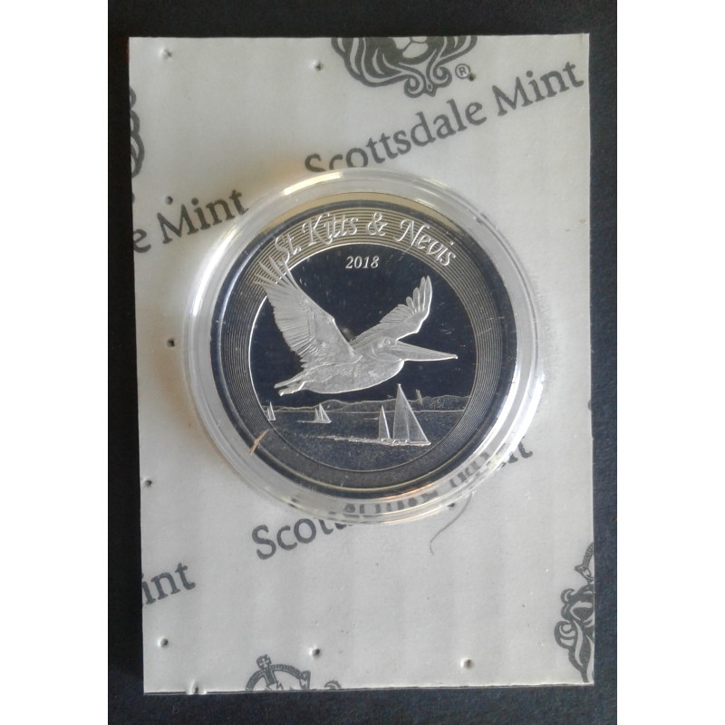 2018 1 Oz St. Kitts Pelican Obverse