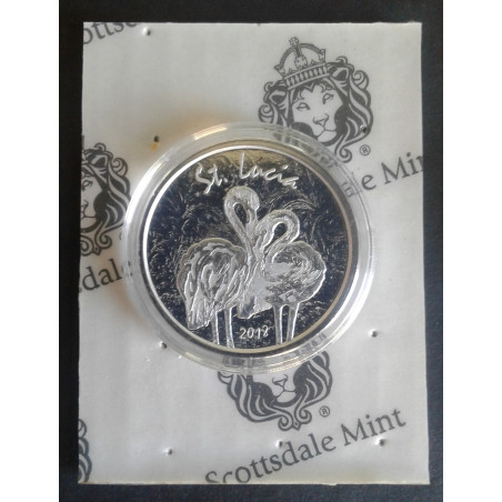 2018 1 Oz St. Lucia Flamingo Obverse