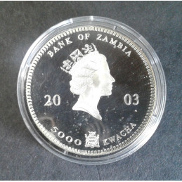 2003 1 Oz Zambia Elephant Reverse