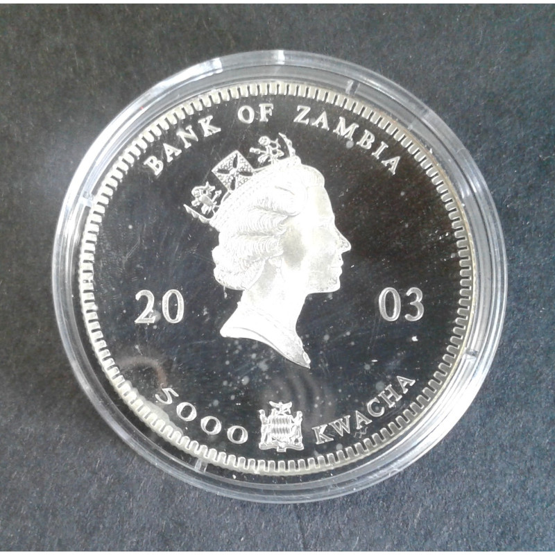 2003 1 Oz Zambia Elephant Reverse