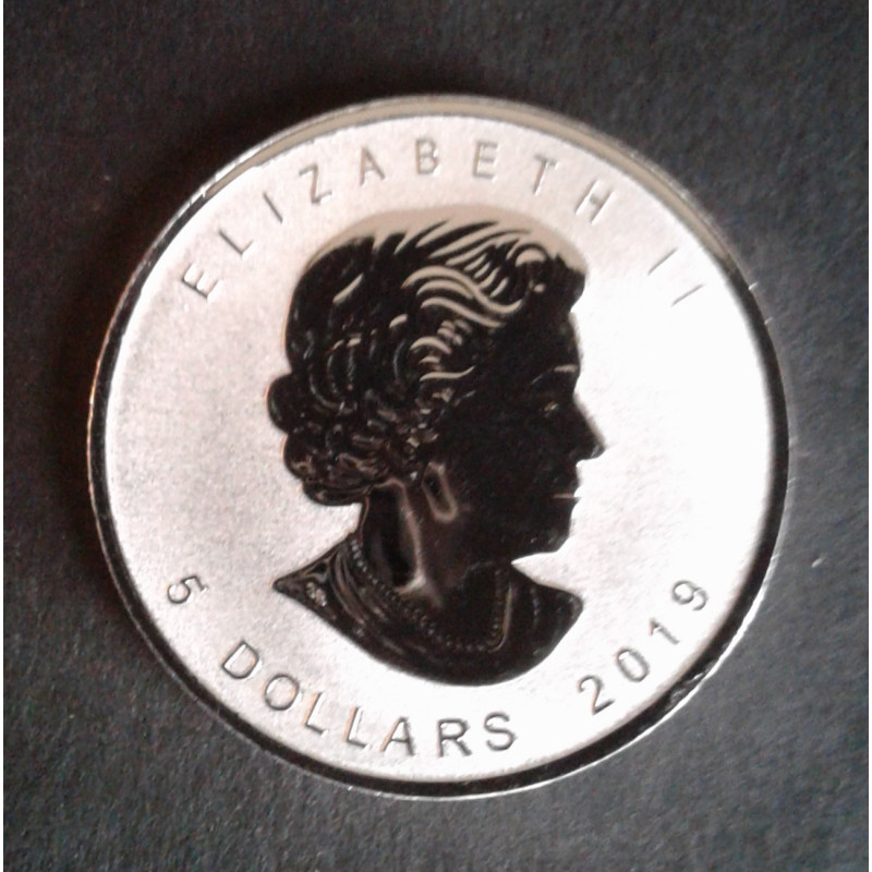 2019 1 Oz Canada Maple Leaf Phonograph Privy Obverse