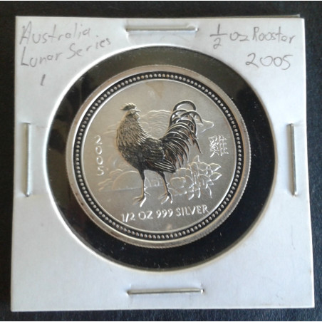 2005 1/2 Oz Australian Lunar Series 1 [Rooster] Obverse